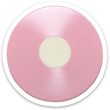 Light pink vinyl record sticker