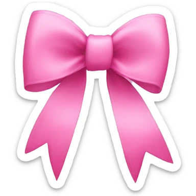 pink bow sticker