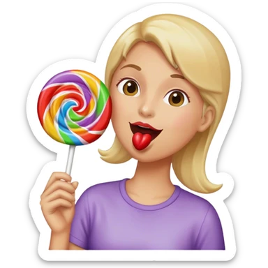 Licking lolly sticker
