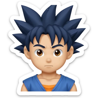 dragon ball kid goku with the blue costume sticker