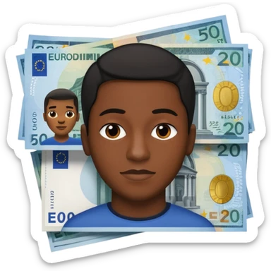 create me a 20 euro bill with a black person on it sticker