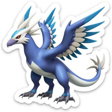 Silvally-Latios-Palkia-Dialga-Lugia-Nargacuga-Noivern-fusion-Fakémon-Pokémon-creature (full body) sticker