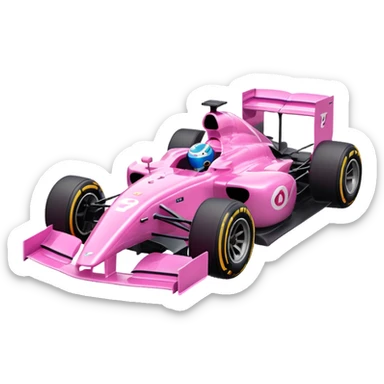 Pink formula 1 car sticker