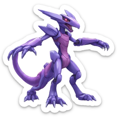  Cool Edgy Godly Futuristic Digimon-Fakemon-Genesect-Reptile full body sticker