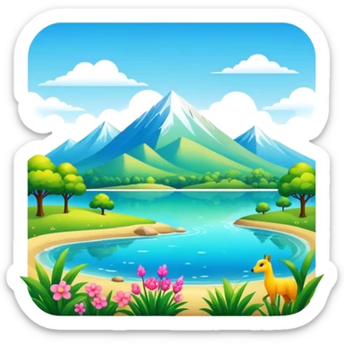  Glorious Shiny Sparkly Scenic Scenery Deco Wildlife sticker