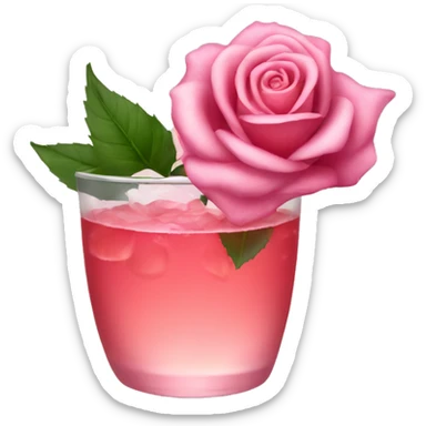 rose drink  sticker