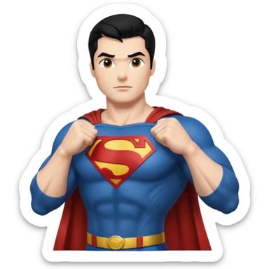black haired superman sticker