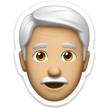 Italian man have a surprised sticker