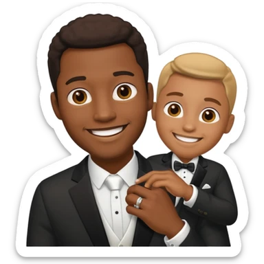 hombre afroamericano casada  sticker