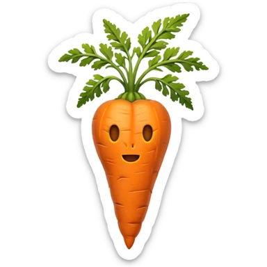 molden, wilted carrot, discord style sticker
