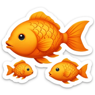 All Orange Puff Fish Puffed sticker