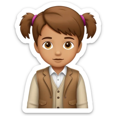 A little kid with drip sticker