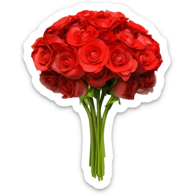Red bouquet to my man sticker