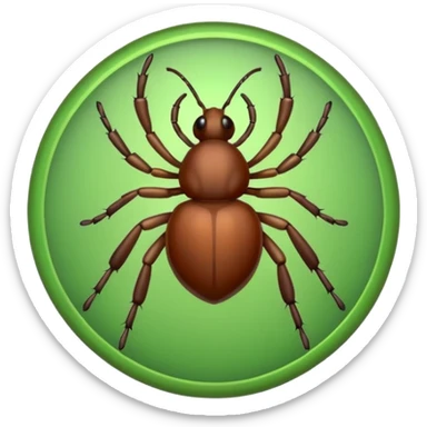 tick with green crycle sticker