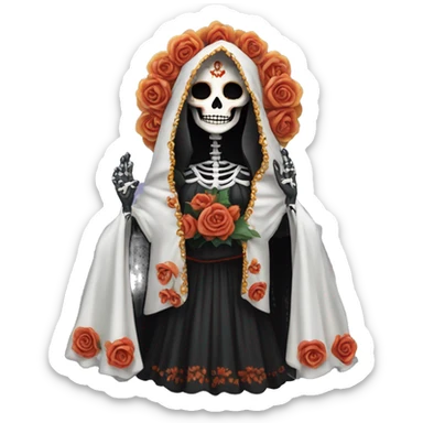 The goddess of death, santa muerta.  sticker