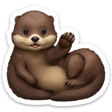 Laid back otter sticker