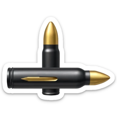black long bullet 7.62 sticker