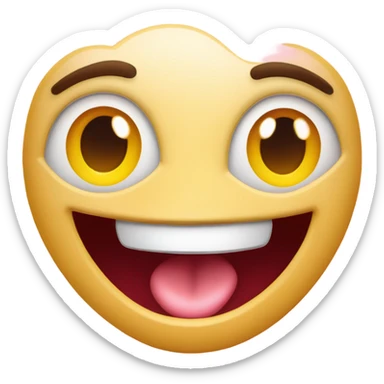 Love emoji with excitement  sticker