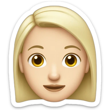 A Caucasian with alopecia sticker