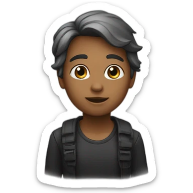 Chat-black-rose sticker