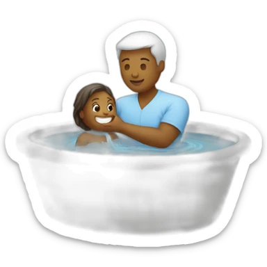 Wonen getting baptised sticker