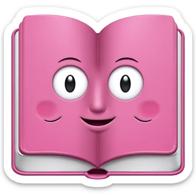 generate an ios genmoji of a pink book "IT ENDS WITH US"  sticker