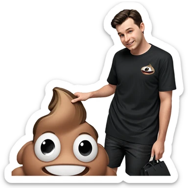 boy in black shirt indoors sticker