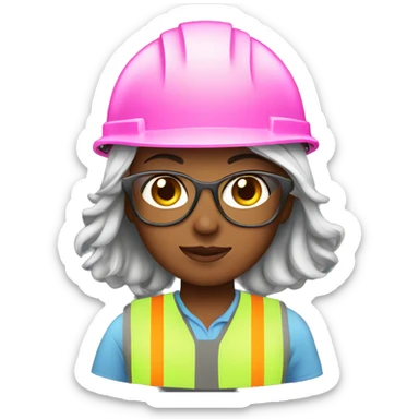 Trans girl with construction helmet sticker