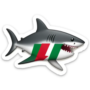 Palestine flag with shark sticker