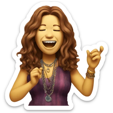 Janis joplin singing high sticker