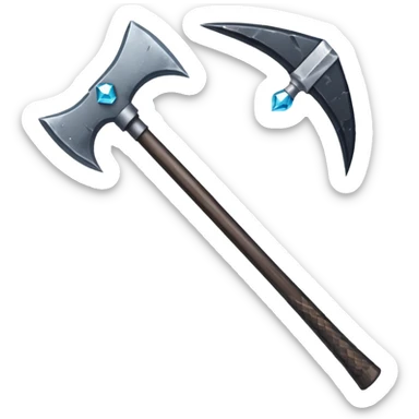 two sides pickaxe minecraft  sticker