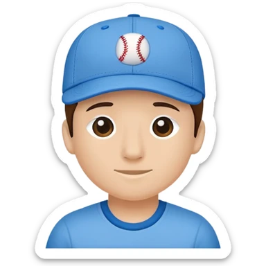 baseball cap with a simple logo on the front panel sticker