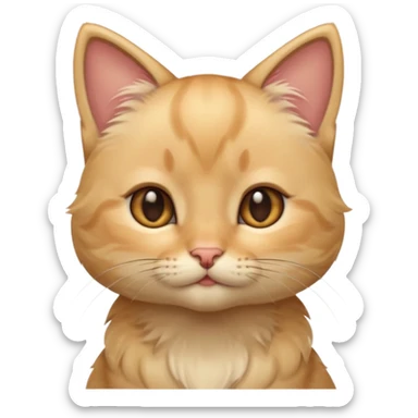 kitten with blonde hair and brown eyes sticker