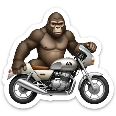 king kong gorilla tracking a honda sticker
