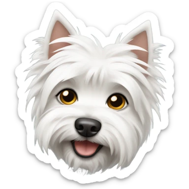 White westie sticker