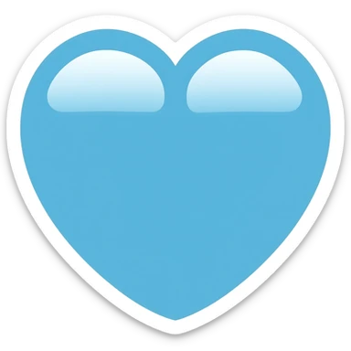 Light Blue Heart sticker