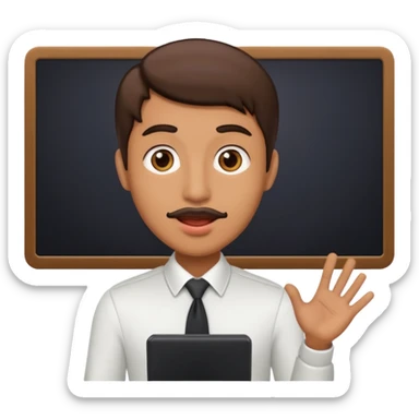Professional who is presenting presentation transparent backdround with Lip Sync man requid  sticker