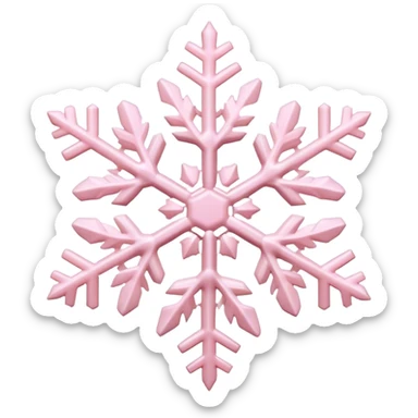 pastel pink snowflake  sticker