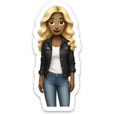 Pretty girl in stylish outfit  sticker