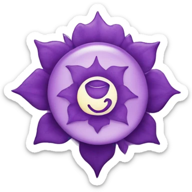 Violet crown chakra symbol  sticker