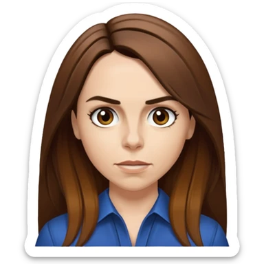 Melanie C with long brown hair sticker