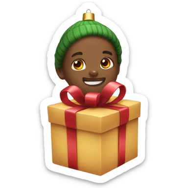 cute christmas present  sticker
