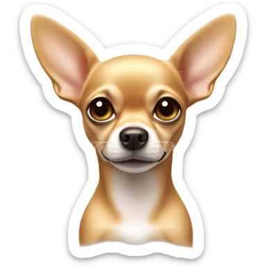 Tan chihuahua no white on head sticker