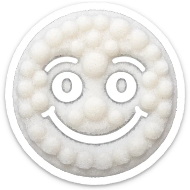 Smiley face with a pile of salt  sticker
