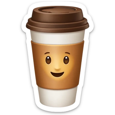 Coffee cup – paper cup with lid sticker