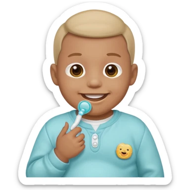 man with eros baby clothes sticker