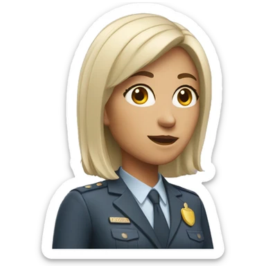 female support agent head sticker