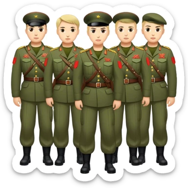 big modern Russian army, photorealistic sticker
