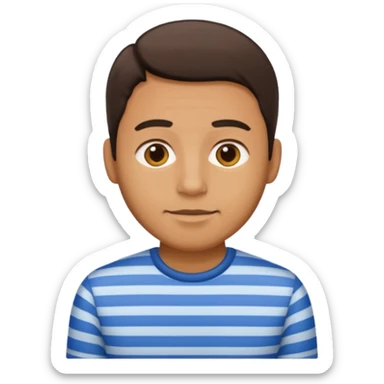 stripped shirt wearing man sticker