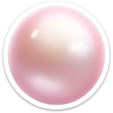 pastel pink pearl stone sticker